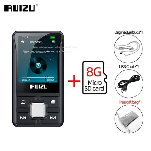 Mini Bluetooth MP3 Player with 1.8" Screen - Portable Music Player with FM Radio, E-Book & TF Card Support – view 1