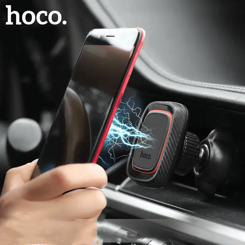 salelink.co.nz Hoco Car Holder Magnetic Air Vent Phone Holder HOCO CA23 Magnetic Car Phone Holder Air Vent PU Leather