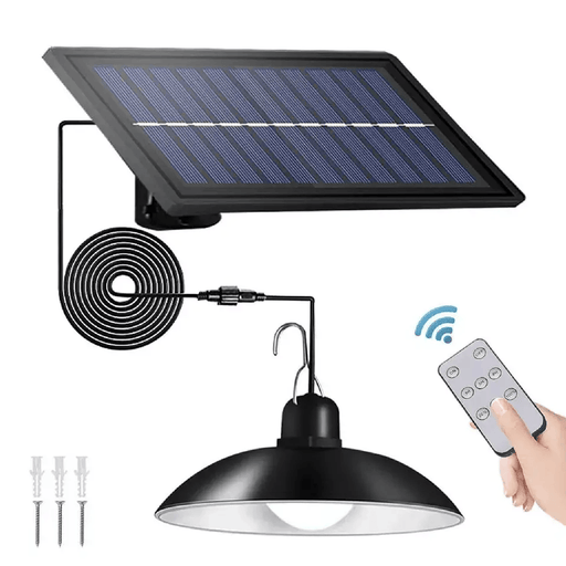 Solar Powered Hanging Pendant Light Garden Outdoor Patio Shed LED Lamp Lighting – view 1