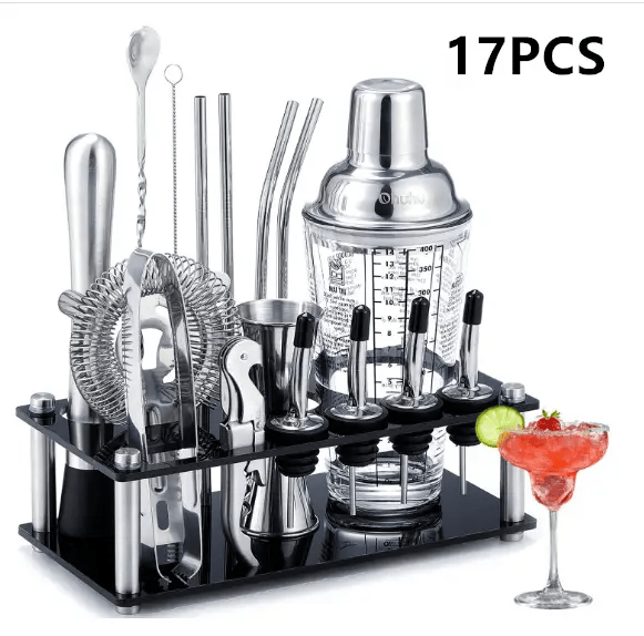 salelink.co.nz salelink.co.nz 17 PCS Cocktail Shaker Set 17 Piece Cocktail Shaker Set With Bar Tools