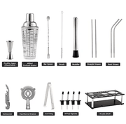 salelink.co.nz salelink.co.nz 17 PCS Cocktail Shaker Set 17 Piece Cocktail Shaker Set With Bar Tools