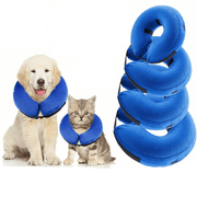 salelink.co.nz Unbranded Pet Dog Inflatable Cone Collar Medical Wound Soft S Blue Inflatable Dog E Collar For Wounds Recovery