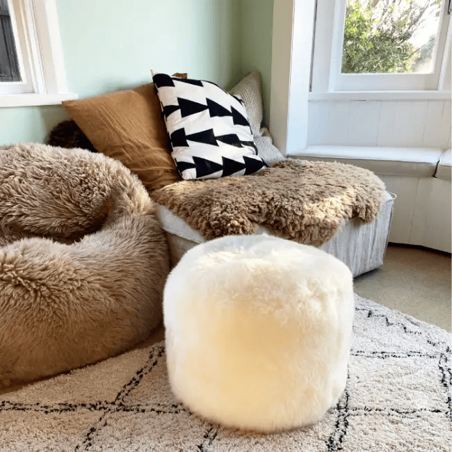 Classic Sheepskins Ottoman Ottoman