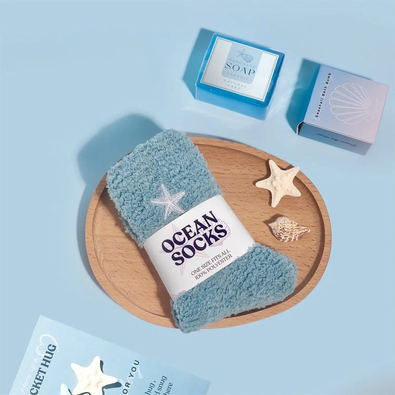 Poppy Gifts Blue Theme Aroma Candle Bath Gift Box Blue Theme Aroma Candle Bath Gift Box