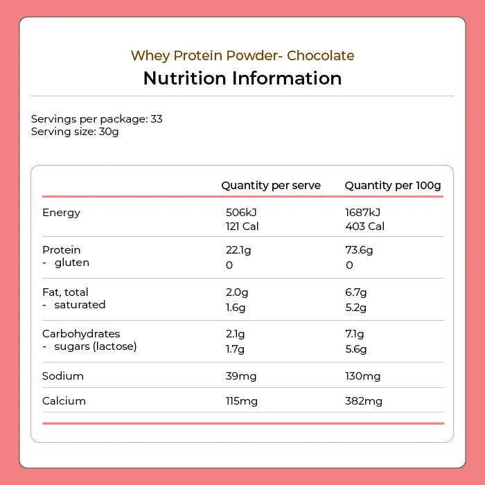 Kiwi Nutrition Whey Protein Concentrate Whey Protein Powder - Chocolate 1kg Whey Protein Powder - Chocolate 1kg | NZ