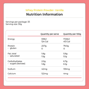 Kiwi Nutrition Whey Protein Concentrate Whey Protein Powder - Vanilla 1kg Whey Protein Powder - Vanilla 1kg | NZ