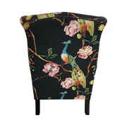 Peacock Wingback Armchair - Black by BroDeals
