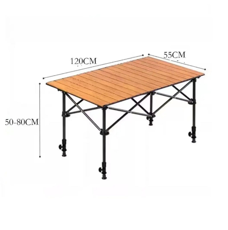 ECOTREK Table 120cm Length Foldable Camping Table – Portable Outdoor Table with Adjustable Height ZF1468 120cm Length Foldable Camping Table – Portable Outdoor Table with Adjustable Height ZF1468