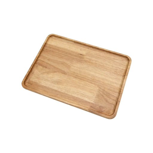 Frankly Cotton Wooden Serving Tray With Raised Edges