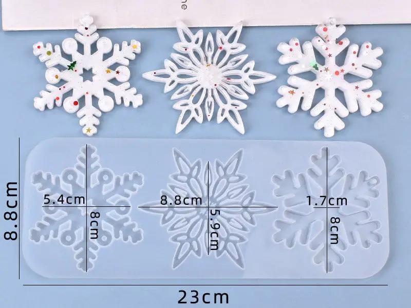 Snowflake Silicone Moulds, DIY Silicone Pendant Mould Making Resin Casting Mould for Holiday Craft Supplies – view 2