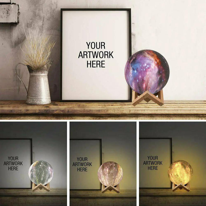 salelink.co.nz Unbranded 3D USB Moon Night Light LED Lamp With 16 Color Options 3D USB Moon Night Light With 16 Color Options