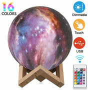 salelink.co.nz Unbranded 3D USB Moon Night Light LED Lamp With 16 Color Options 3D USB Moon Night Light With 16 Color Options