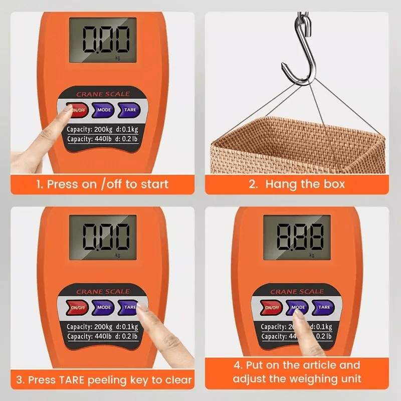 Crane Scale Weighing Digital Industrial Hanging Scale 200Kg – view 7