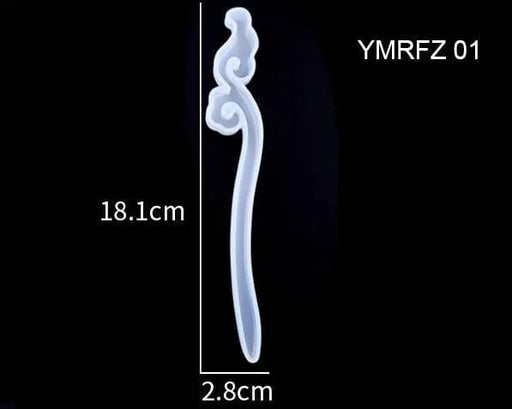 Silicone Hairpin Mould Clear Hairpin Hair Stick Mould DIY Epoxy Resin Mould Jewelry Casting Mouldfor Resin Hair Pin – view 1
