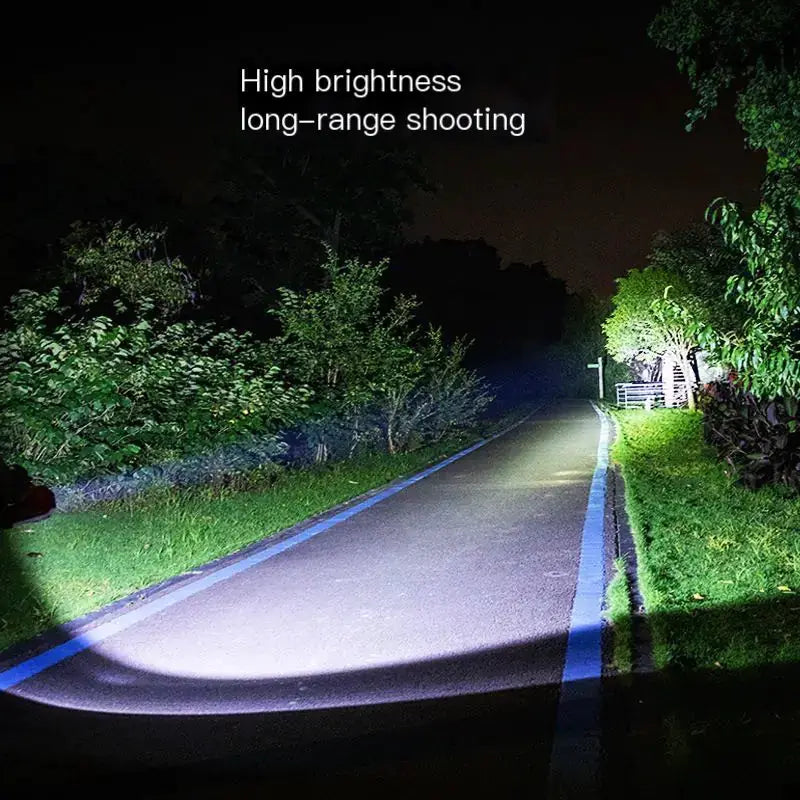 High-Power Rechargeable Spotlight Flashlight - 750m Range Emergency Rescue Torch – view 4