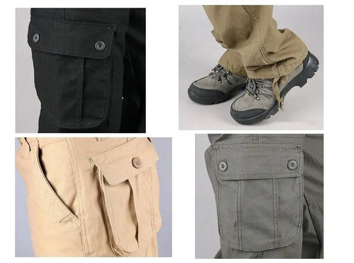 Cargo Pants Outdoor Solid Color Trousers Hiking Work Pants – view 2