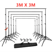salelink.co.nz Unbranded Photography Studio Backdrop Stand 3m x 3m Heavy Duty Aluminum Backdrop Stand Kit