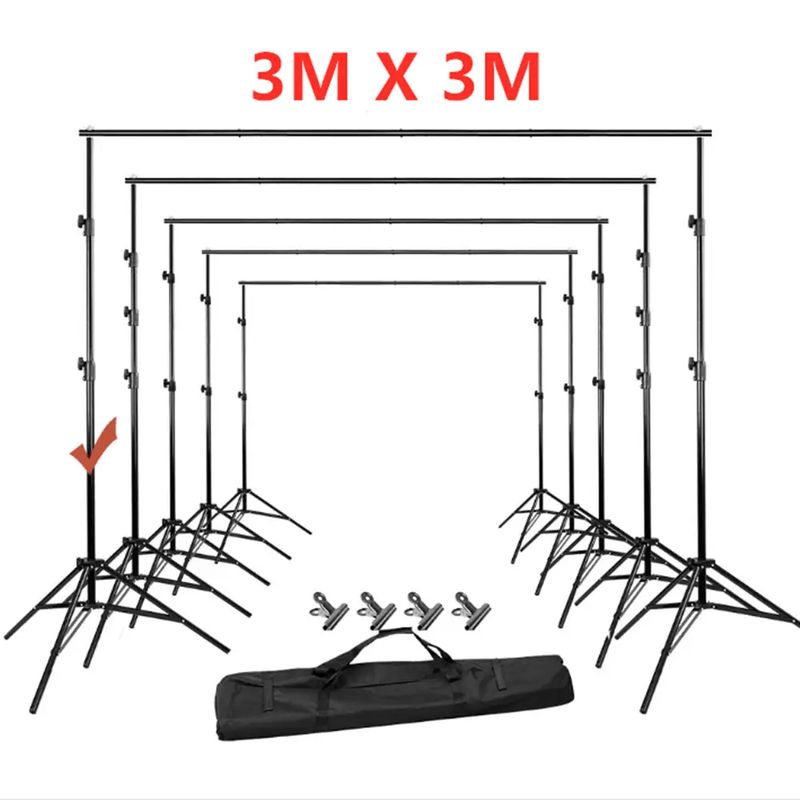 salelink.co.nz Unbranded Photography Studio Backdrop Stand 3m x 3m Heavy Duty Aluminum Backdrop Stand Kit