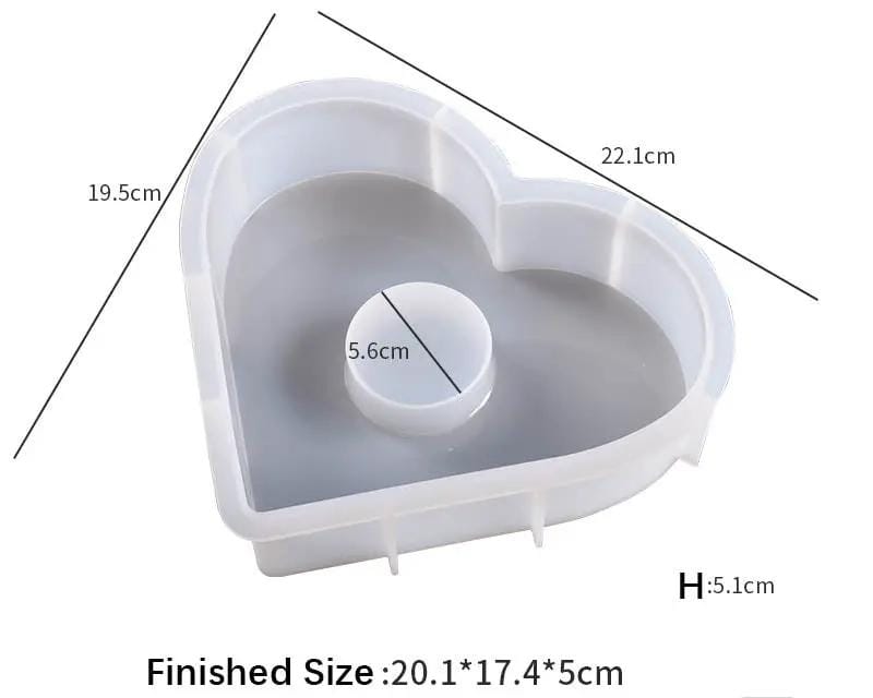 Resin Art NZ Moulds Heart Shape Clock Stand Moulds Heart Shape Clock Stand Moulds | NZ