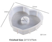 Resin Art NZ Moulds Heart Shape Clock Stand Moulds Heart Shape Clock Stand Moulds | NZ