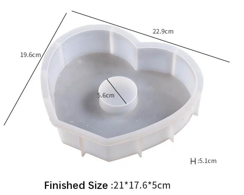 Resin Art NZ Moulds Heart Shape Clock Stand Moulds Heart Shape Clock Stand Moulds | NZ