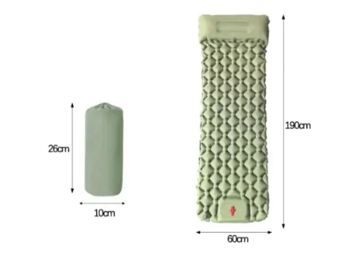 Outdoor Camping Press Inflatable Sleeping Pad - Lightweight Mat with Built-In Pillow – view 20