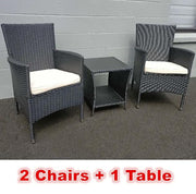 PE/PVC Rattan Patio Chairs & Round Table 3PC Set – view 9