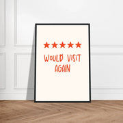 Blank Wall Print Shop Print Material Would Visit Again Would Visit Again
