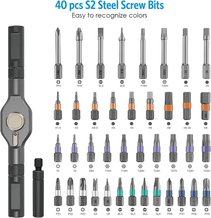 42 in 1 Magnetic Screwdriver Set Multi Bit Magneti DIY Ratchet Screwdriver Set – view 6