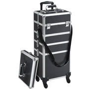 5-In-1 Professional Aluminum Rolling Cosmetic Makeup Train Cases Trolley – view 1