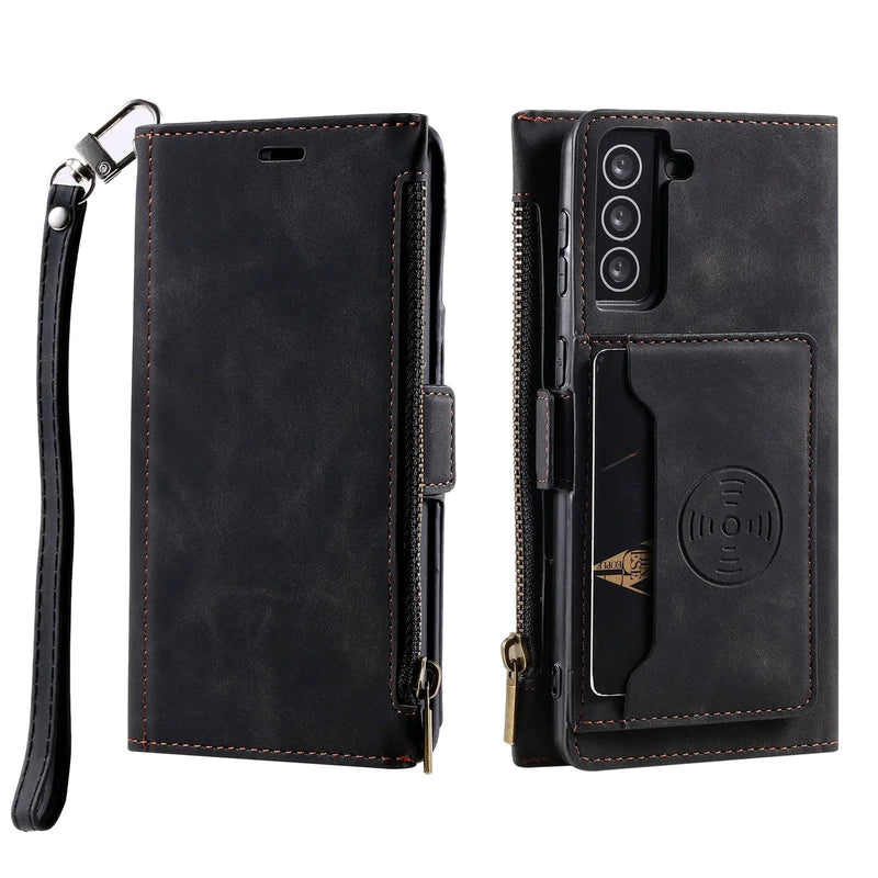 salelink.co.nz Unbranded Samsung S21 Case Wallet Zipper - Black Samsung S21 Case Wallet Zipper - Black | Action Outdoors NZ