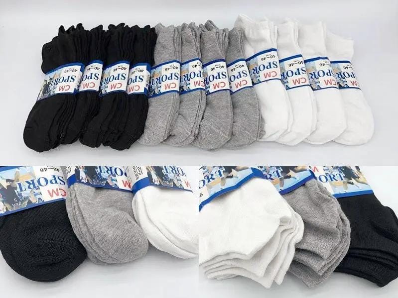(36 Pairs) MIX colour Thin Ankle Socks M7-11/ W9-13 – view 2