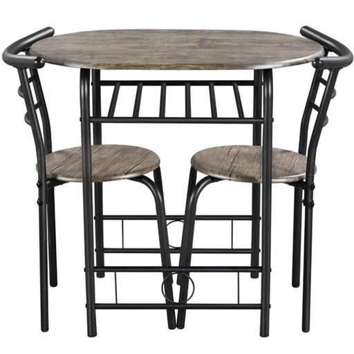 Yaheetech 3 Piece Dining Set Round Dining Table Set 3 Piece Dining Set Round Dining Table Set
