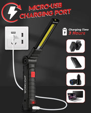 LED Flashlight USB Rechargeable With Magnetic For Work Hand Inspection – view 3