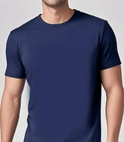 Solid Casual Crewneck T-Shirt — Loose Fit Pure Cotton | Men's Everyday Tee – view 82