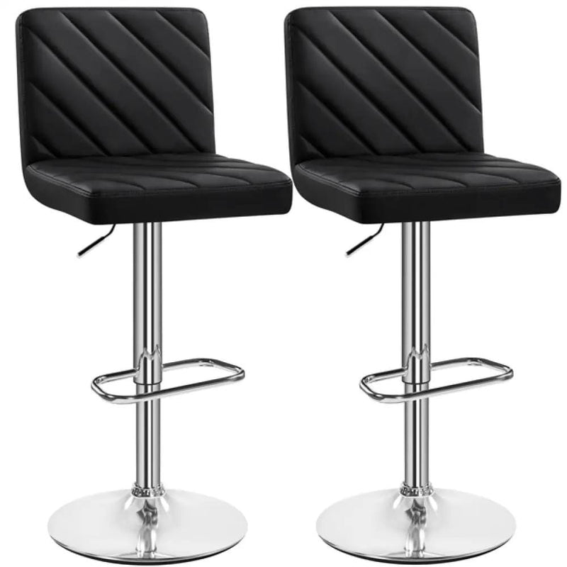 Yaheetech 2pcs Modern PU Leather Swivel Bar Stools 2pcs Modern PU Leather Swivel Bar Stools