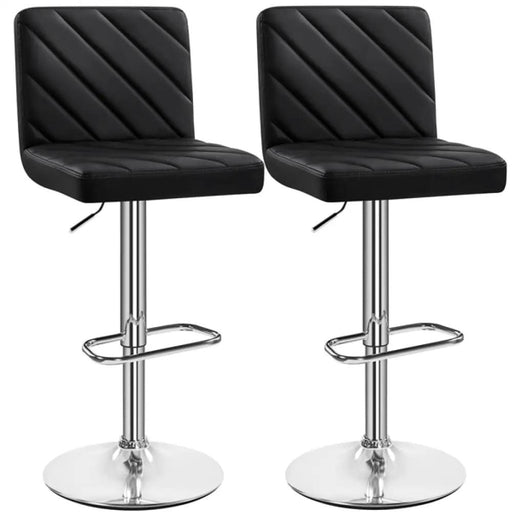 Yaheetech 2pcs Modern PU Leather Swivel Bar Stools 2pcs Modern PU Leather Swivel Bar Stools