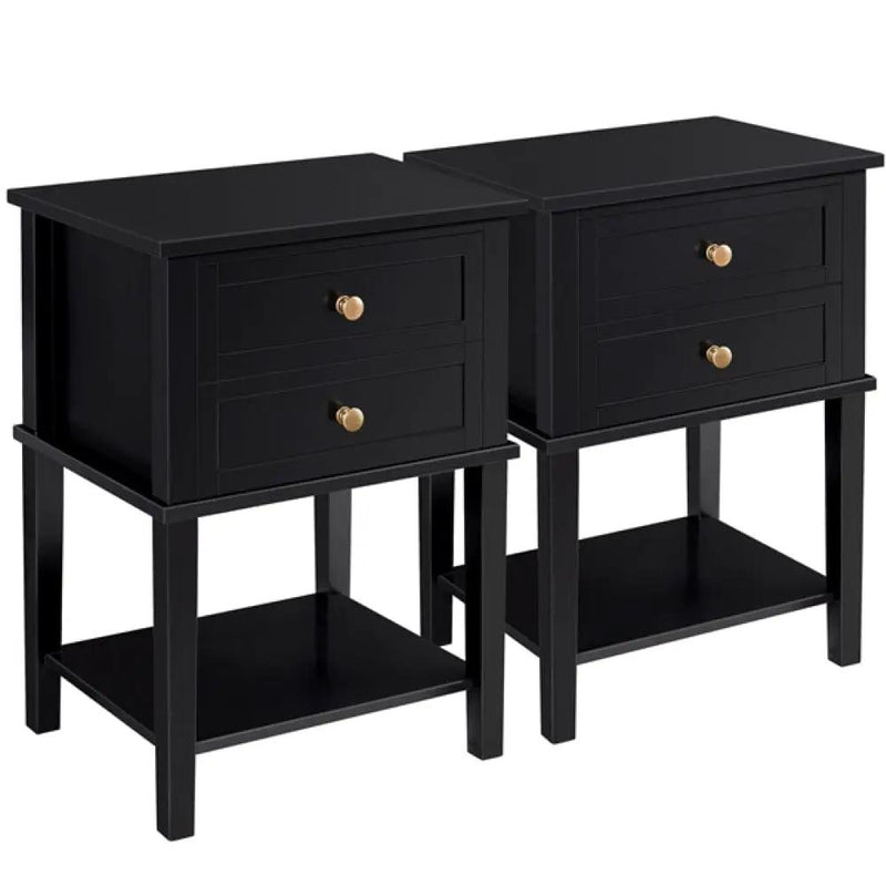 Yaheetech 2pcs Nightstand Side Table End Table 2pcs Nightstand Side Table End Table