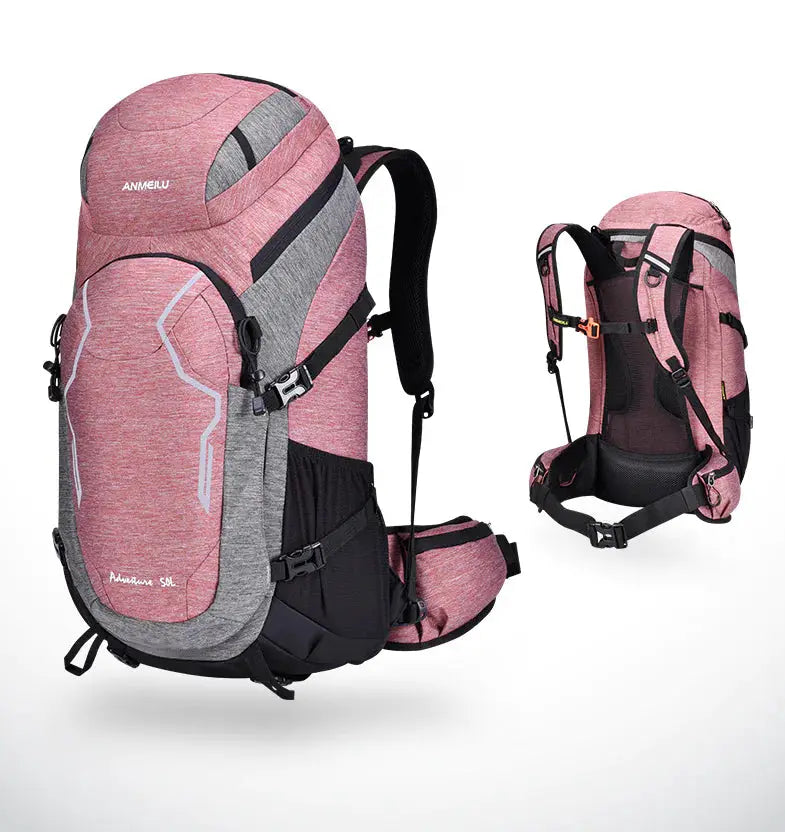 50L Nylon Hiking Backpack - Lightweight Outdoor Sports Pack with Embroidered Design | Adventure Rucksack – view 6