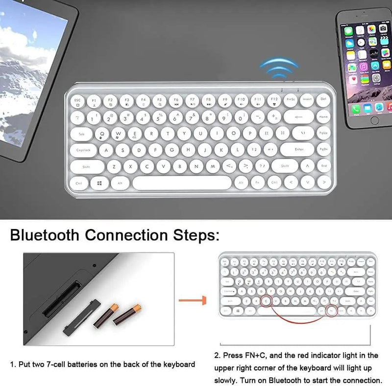 Wireless Bluetooth Keyboard for iOS Windows Android (TT598(1)) – view 3