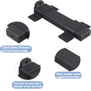 Gate Latches Flip Latch Bolt Latch Lock for Safety Door Black – view 3