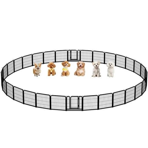 Yaheetech 32pcs Dog Pen Metal Pet Playpen 32pcs Dog Pen Metal Pet Playpen