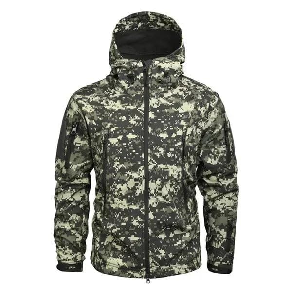 Mead's Supply & Equipment Outfitters limited Digital Camo Waterproof Mountaineering Jacket Windproof Breathable Unisex Digital Camo Waterproof Mountaineering Jacket