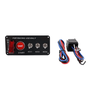 5in1 12V Car Engine Start Push Button Ignition Carbon Fiber Panel Toggle Switch – view 4