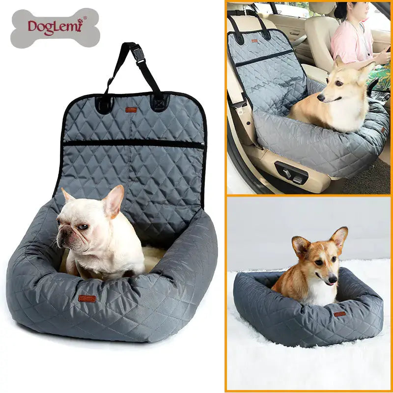 China Dropship Pet Car Bed Multifunctional Pet Car Bed With Thick Cushion For Front And Rear Seats Multifunctional Pet Car Bed With Thick Cushion