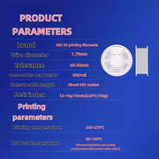 ABS 3D Printer Filament 1.75mm (1kg) (available in different colours) – view 3
