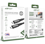 techplus ACEFAST 240W USB-C to USB-C Cable NZ – Super Durable PD Cable C1-09 ACEFAST 240W USB C to USB C Cable PD High Speed