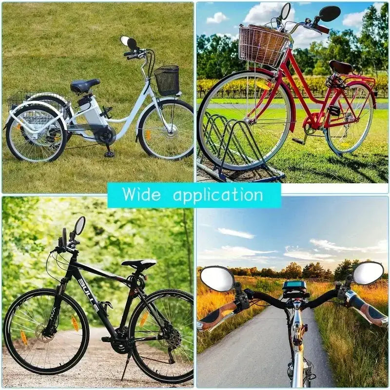 Habicare SS Acrylic Convex Bicycle Handlebar Mirrors (1pc or 2pcs) Acrylic Convex Bicycle Handlebar Mirrors (1pc or 2pcs)