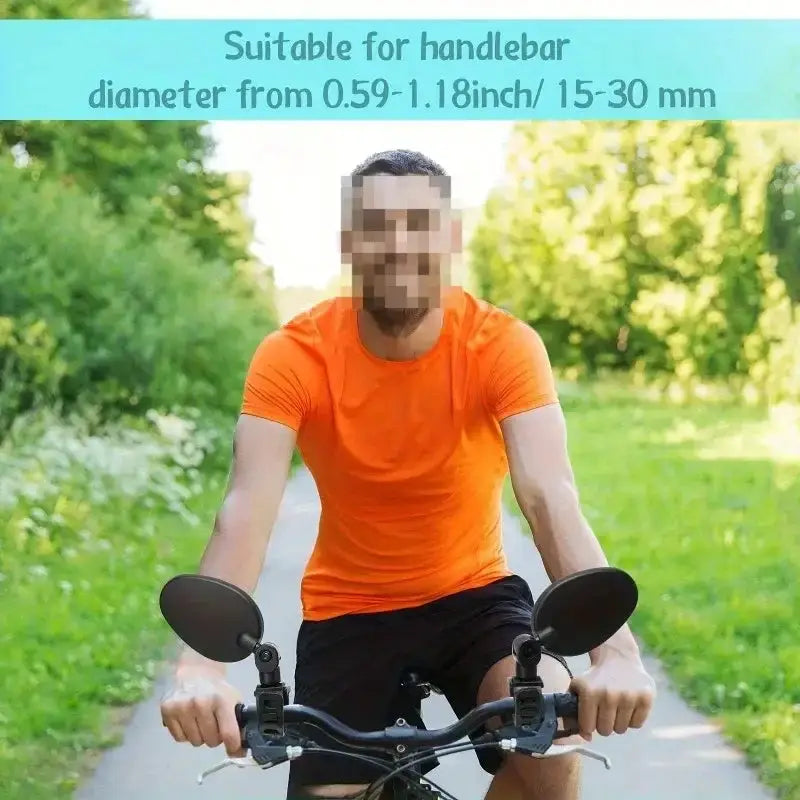 Habicare SS Acrylic Convex Bicycle Handlebar Mirrors (1pc or 2pcs) Acrylic Convex Bicycle Handlebar Mirrors (1pc or 2pcs)