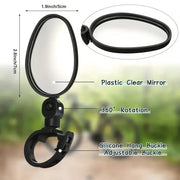 Habicare SS Acrylic Convex Bicycle Handlebar Mirrors (1pc or 2pcs) Acrylic Convex Bicycle Handlebar Mirrors (1pc or 2pcs)